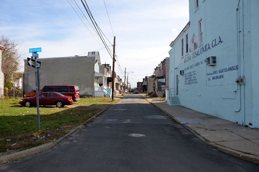 Looking east on Bailey Street from North 5th Street, November 4, 2011