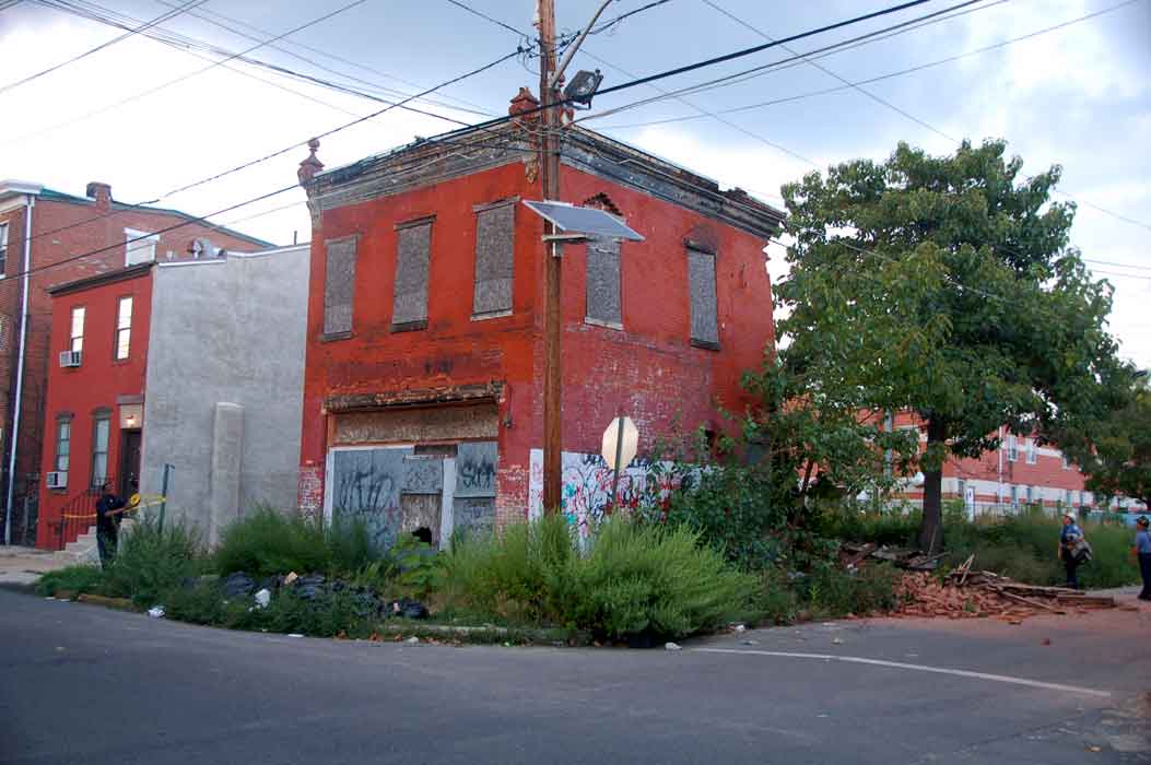 Northeast corner of South 5th and Division Streets, July 31, 2011