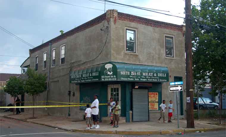 Southeast corner of South 5th and Division Streets, July 31, 2011
