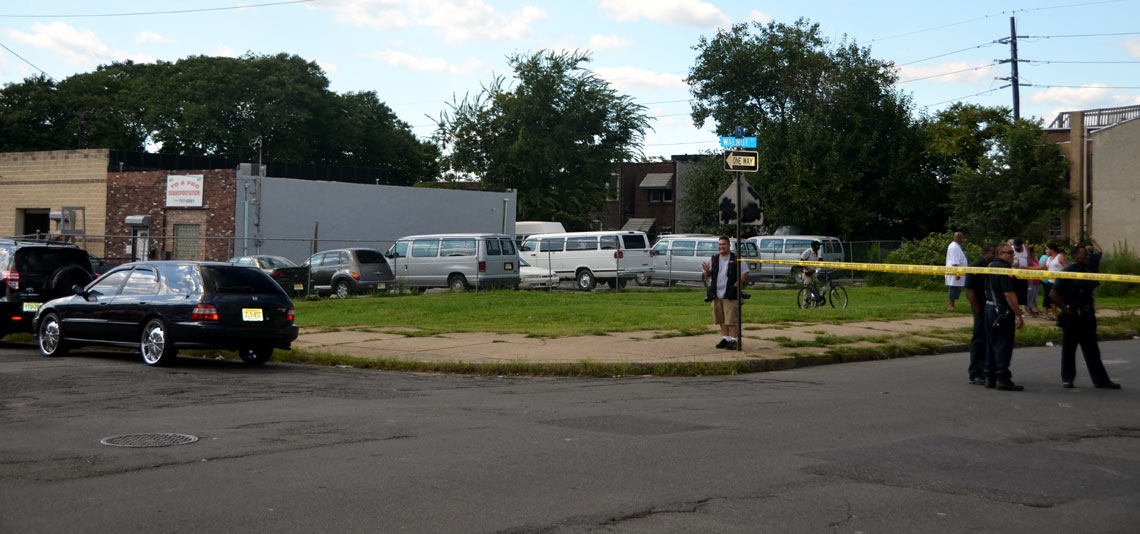 Northwest corner of Walnut Street and South 5th Street, August 23, 2011