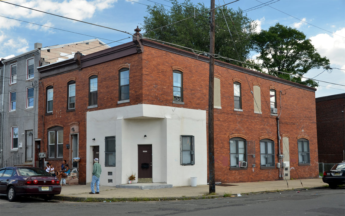 Southeast corner of Walnut Street and South 5th Street, August 23, 2011