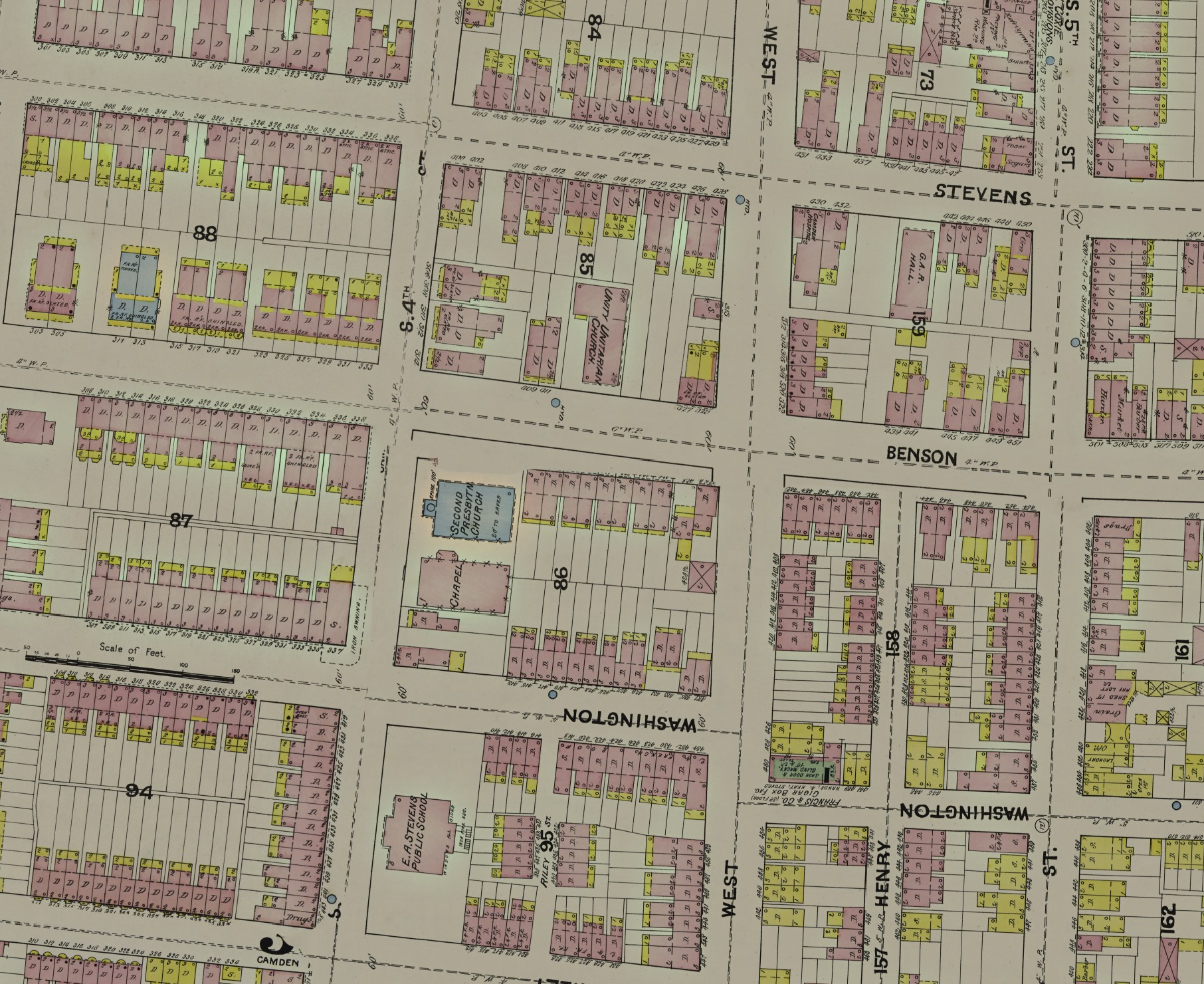 Cover image for stitched-together Sanborn maps.