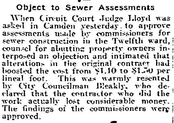 Philadelphia Inquirer article about a Camden sewer assessment hearing before Circuit Court Judge Lloyd