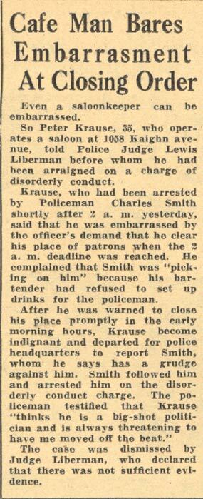 Cafe Man Bares Embarrassment At Closing Order - Camden Courier-Post, August 22, 1935
