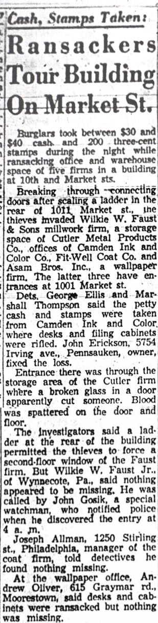 Ransackers Tour Building on Market St., Camden Courier-Post, December 10, 1957