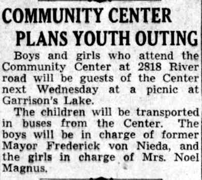 Courier-Post, July 26, 1941: Community Center plans youth outing